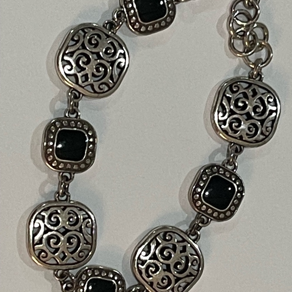 Brighton Elegant Silver and Black Bracelet